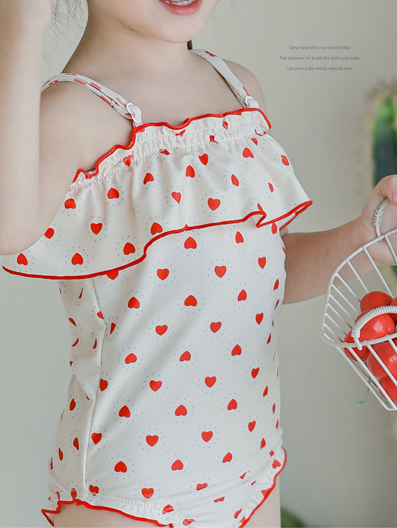 Girls Printed Swim Bodysuit