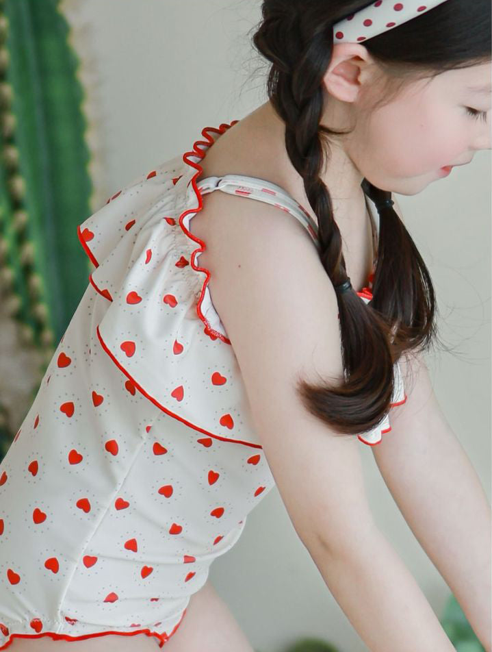 Girls Printed Swim Bodysuit