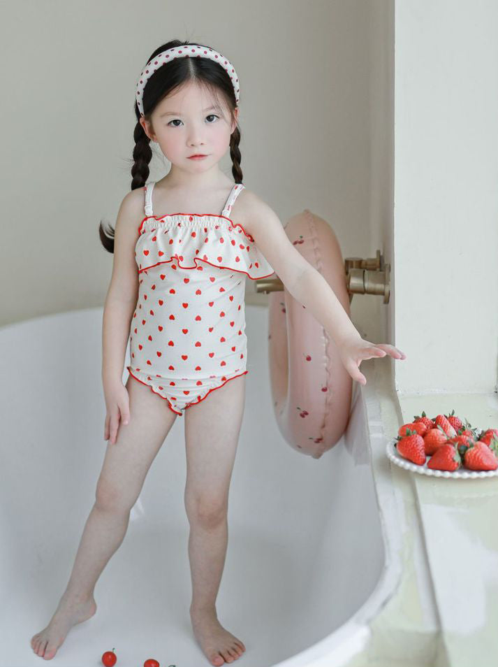Girls Printed Swim Bodysuit