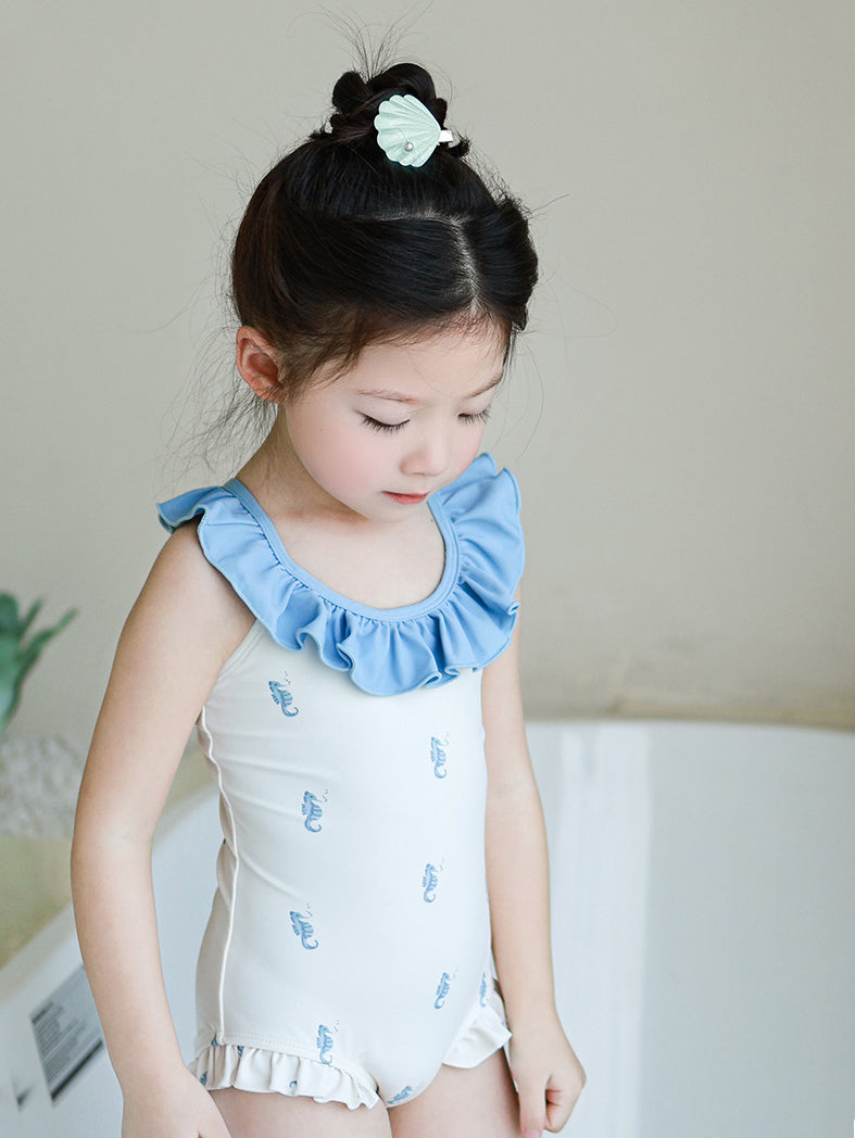Girls Printed Round Neck Body Suit