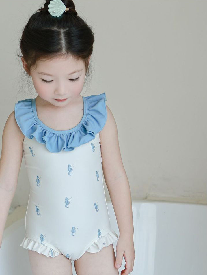 Girls Printed Round Neck Body Suit
