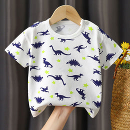 Boys Graphic Printed Round Neck Cotton T-shirt