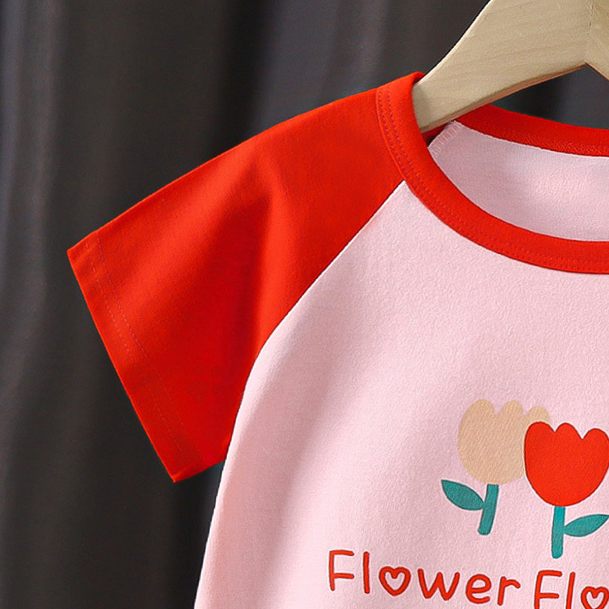 Girls Typography Printed Round Neck Cotton T-shirt