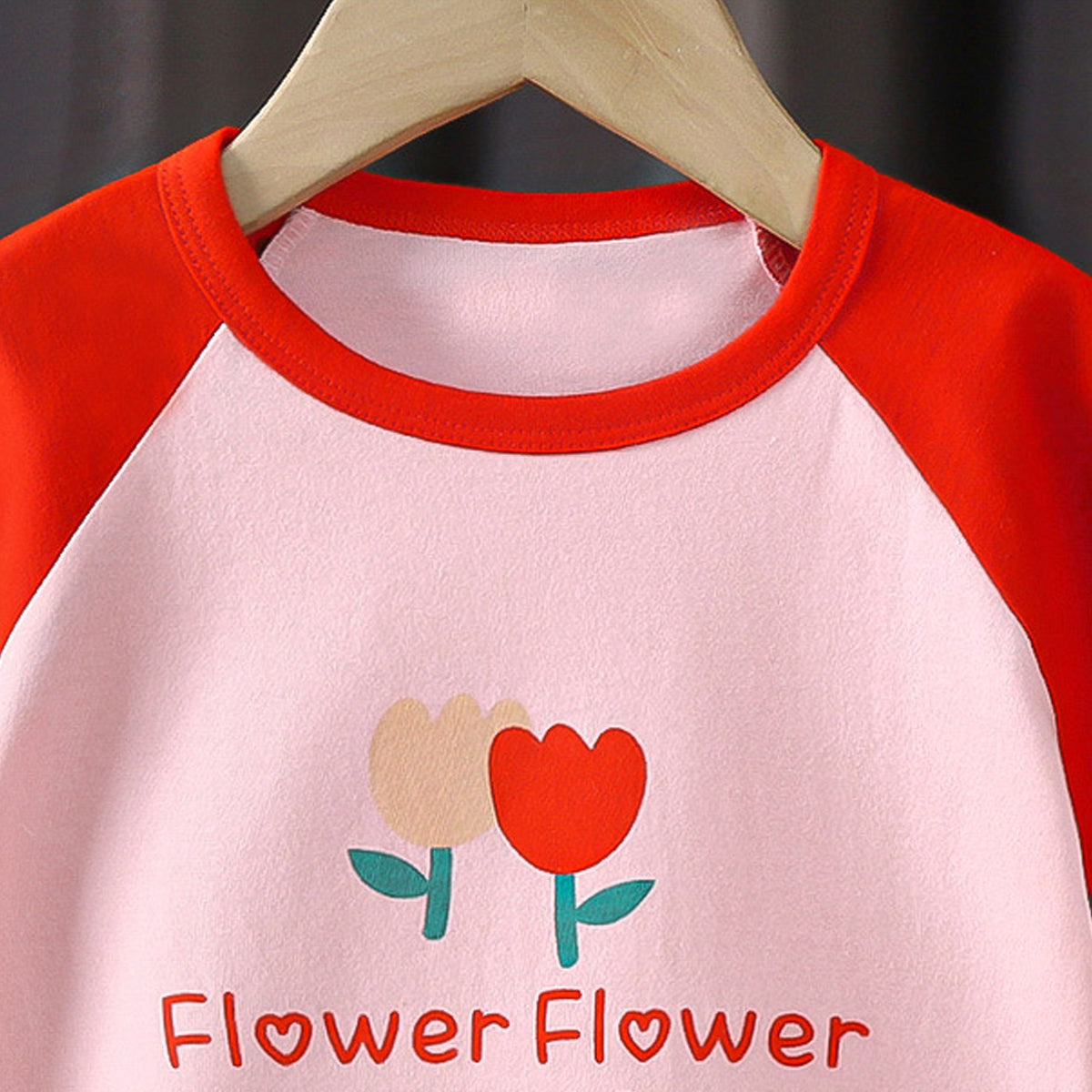 Girls Typography Printed Round Neck Cotton T-shirt