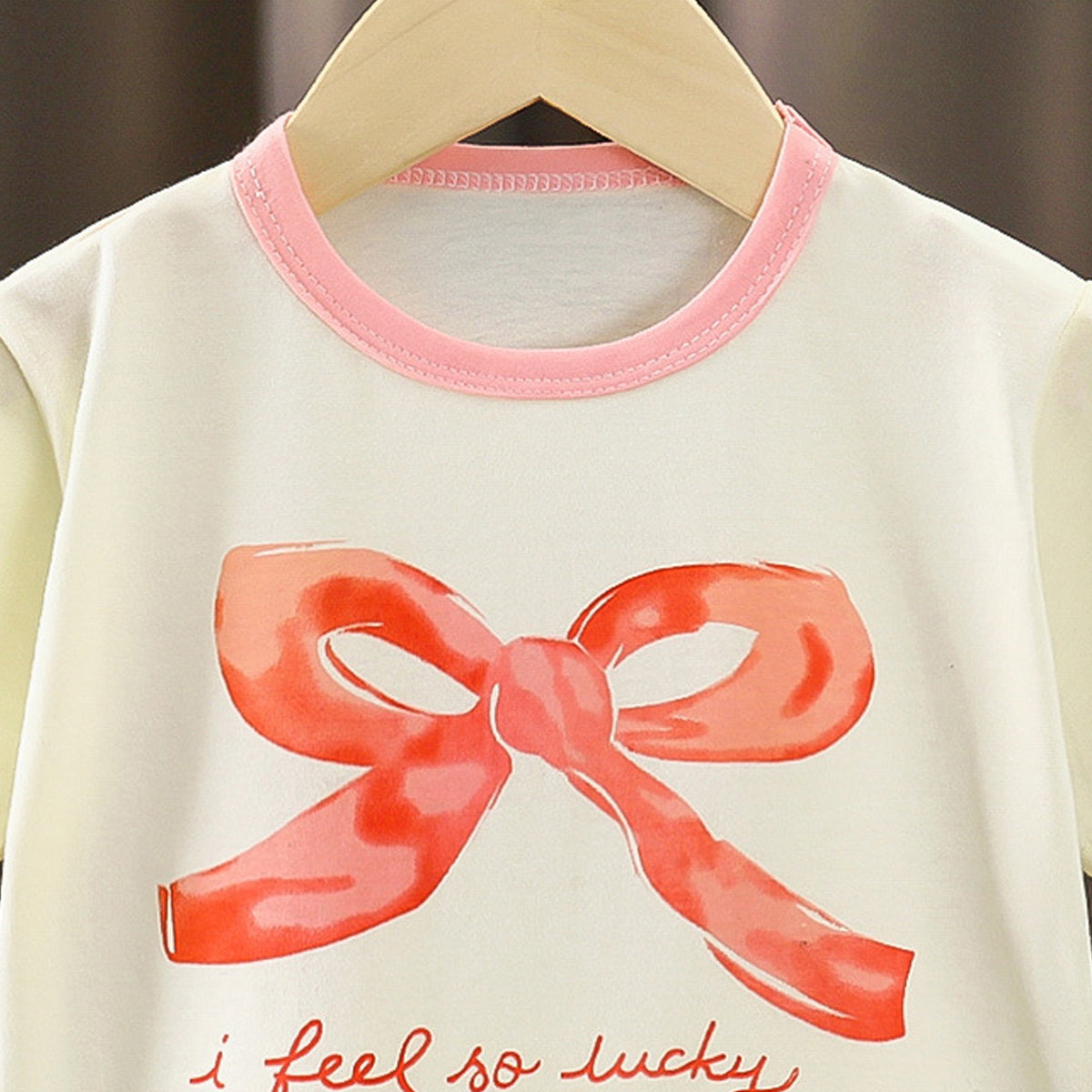 Girls Typography Printed Round Neck Cotton T-shirt