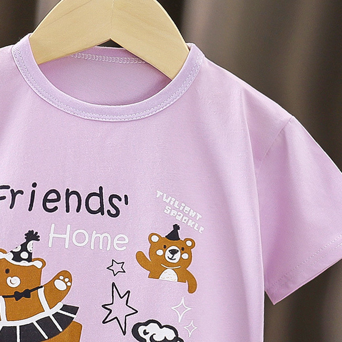 Girls Graphic Printed Round Neck Cotton T-shirt