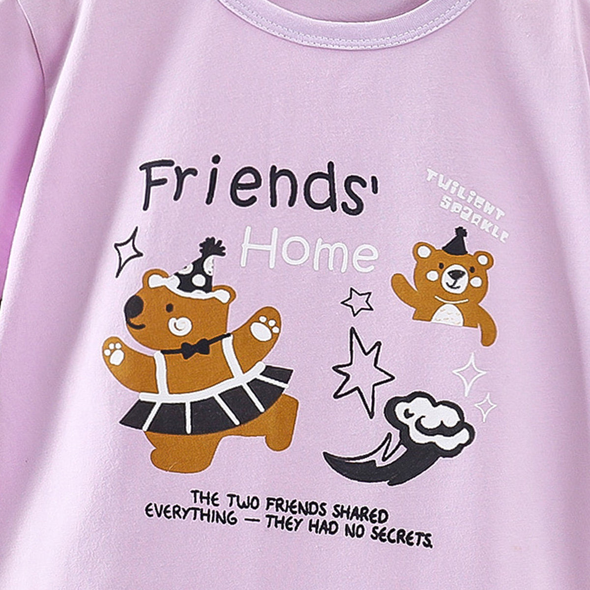 Girls Graphic Printed Round Neck Cotton T-shirt