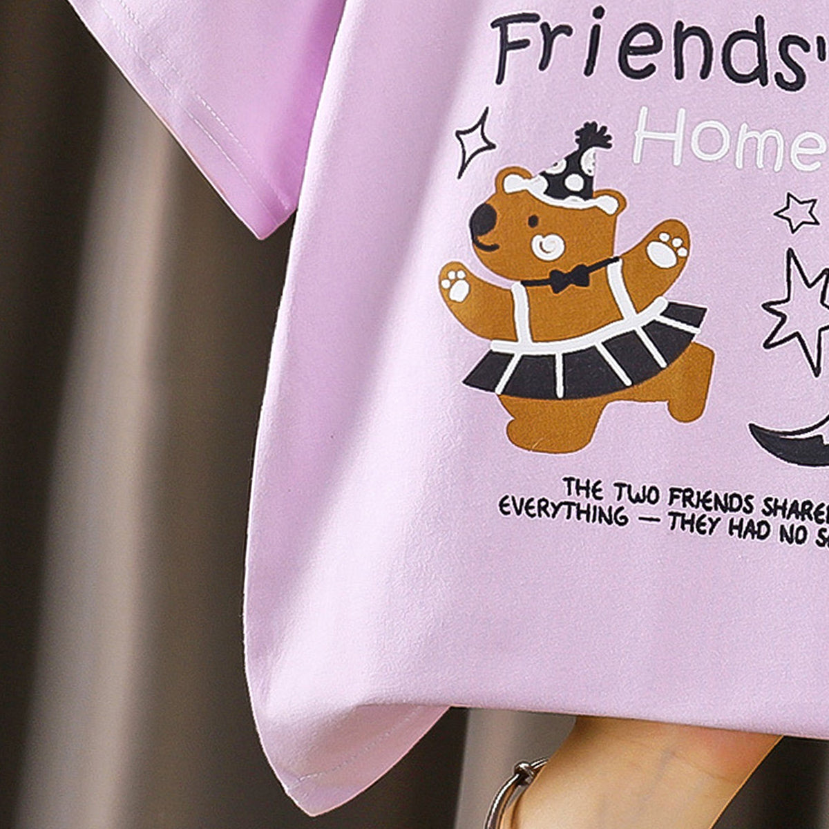 Girls Graphic Printed Round Neck Cotton T-shirt