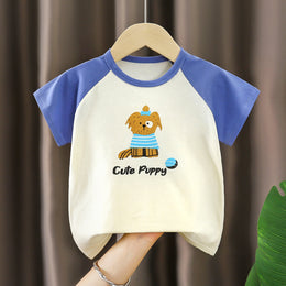 Boys Graphic Printed Round Neck Cotton Regular Fit T-shirt