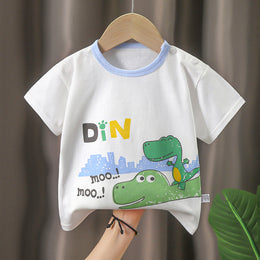 Boys Graphic Printed Round Neck Cotton T-shirt
