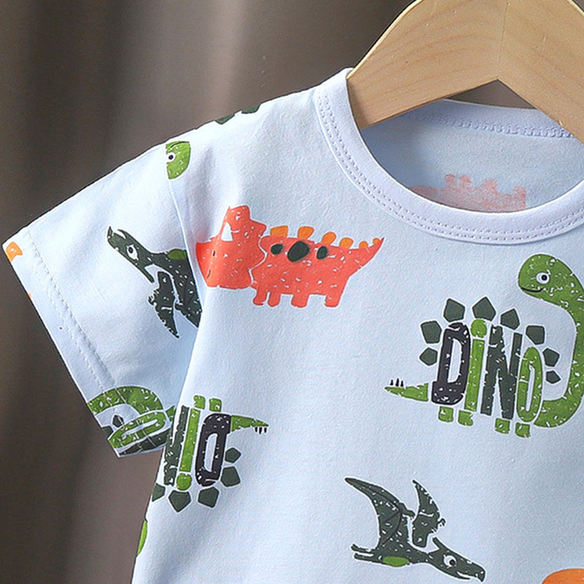 Boys Conversational Printed Round Neck Cotton T-shirt