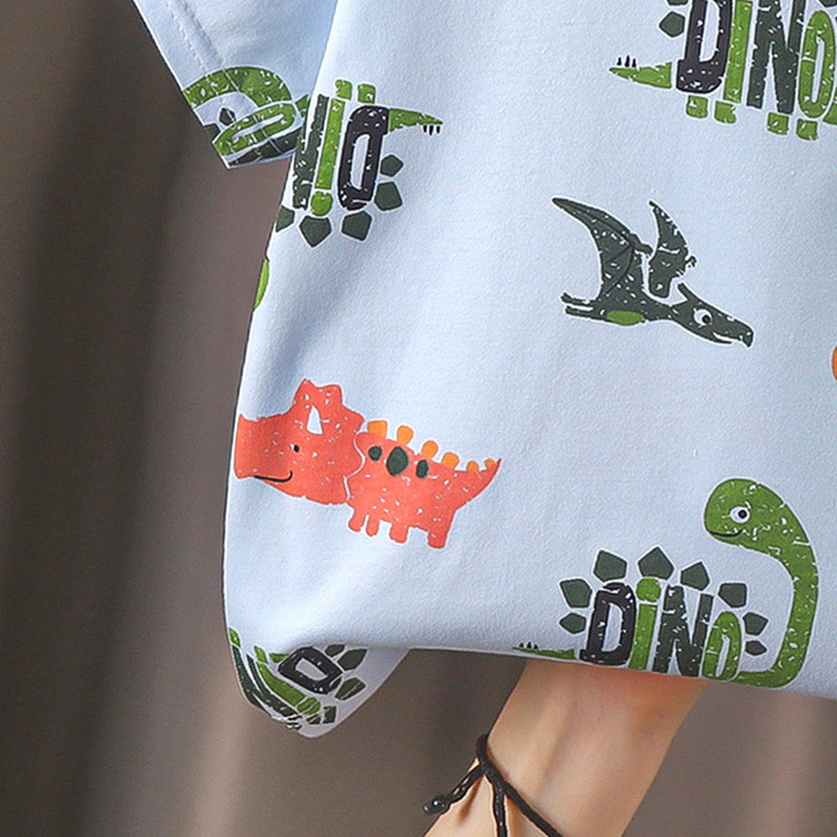 Boys Conversational Printed Round Neck Cotton T-shirt