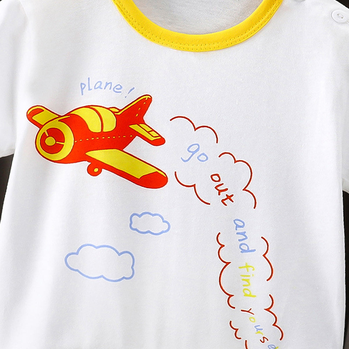 Boys Graphic Printed Round Neck Cotton T-shirt