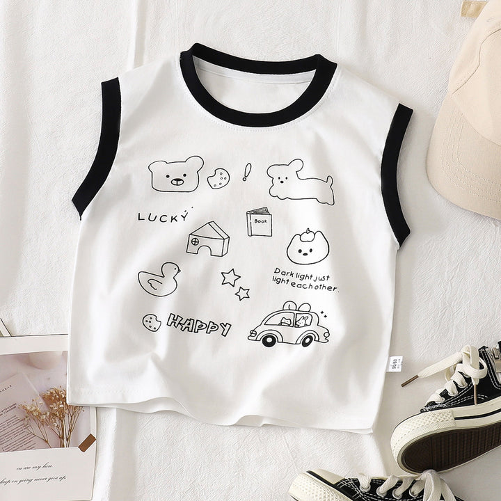 Boys Graphic Printed Round Neck Cotton T-shirt