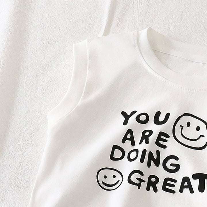 Boys Typography Printed Round Neck Cotton T-shirt