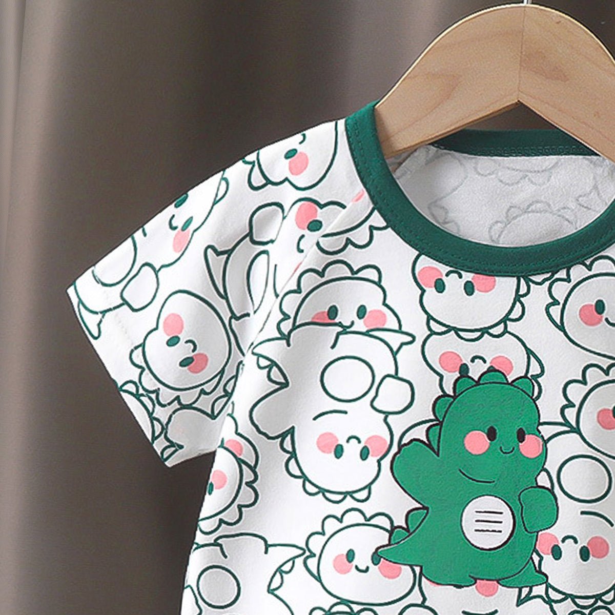 Boys Printed Pure Cotton T-Shirt With Shorts