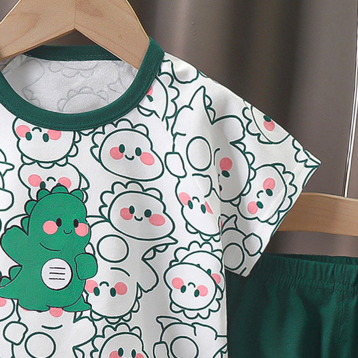 Boys Printed Pure Cotton T-Shirt With Shorts