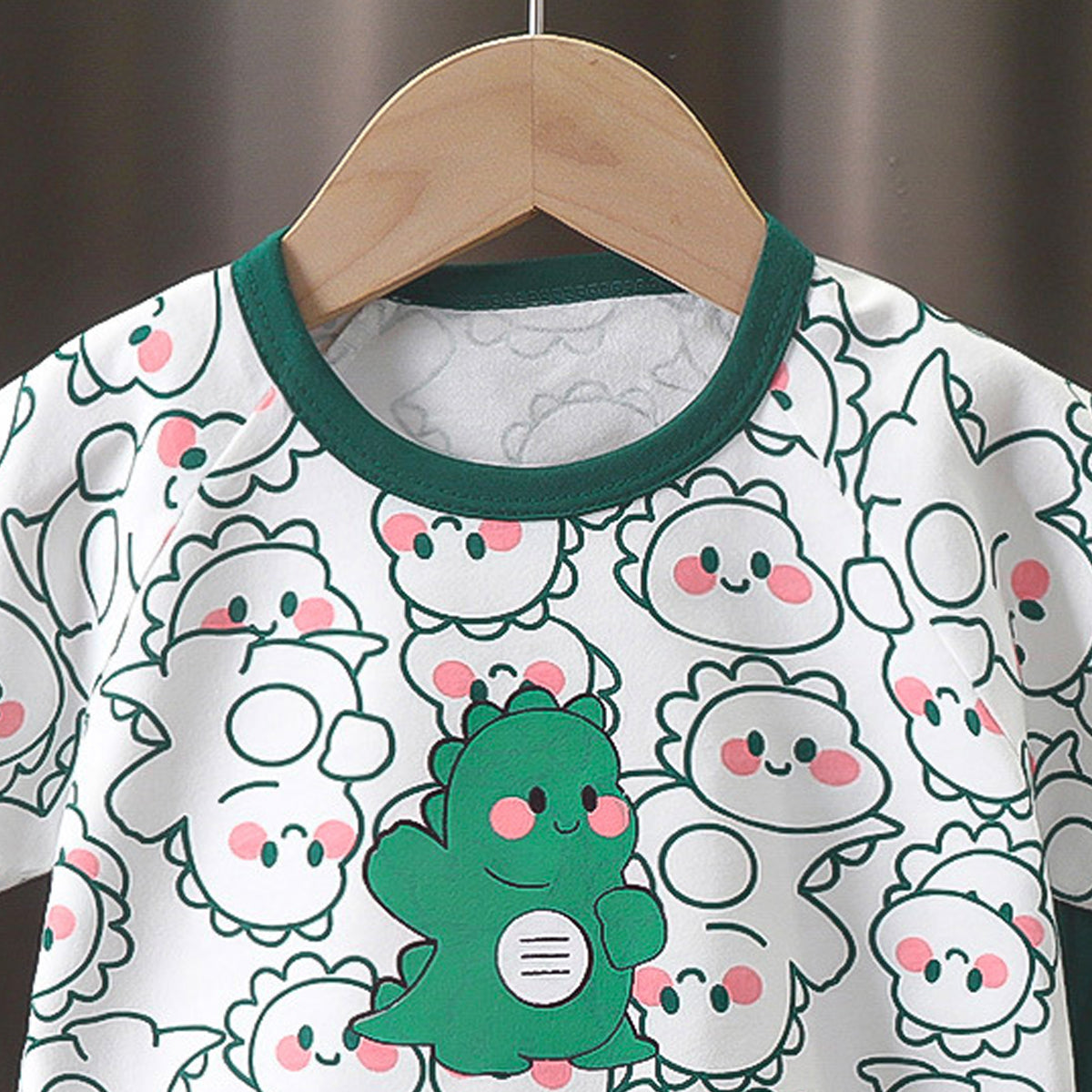 Boys Printed Pure Cotton T-Shirt With Shorts