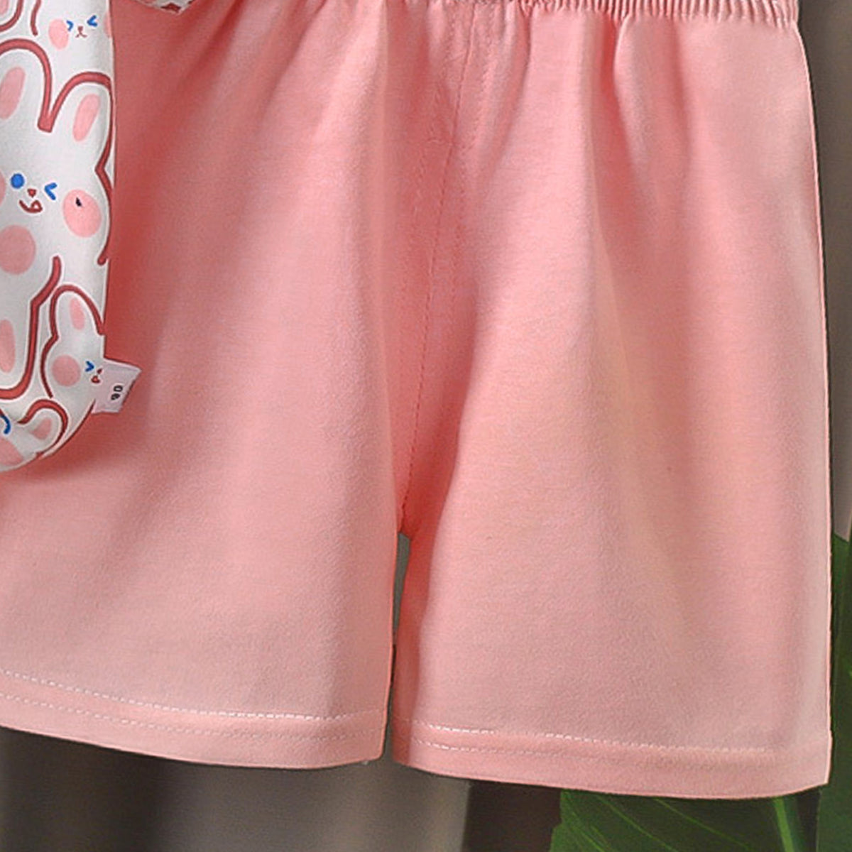 Girls Printed Short Sleeves Pure Cotton T-shirt With Shorts