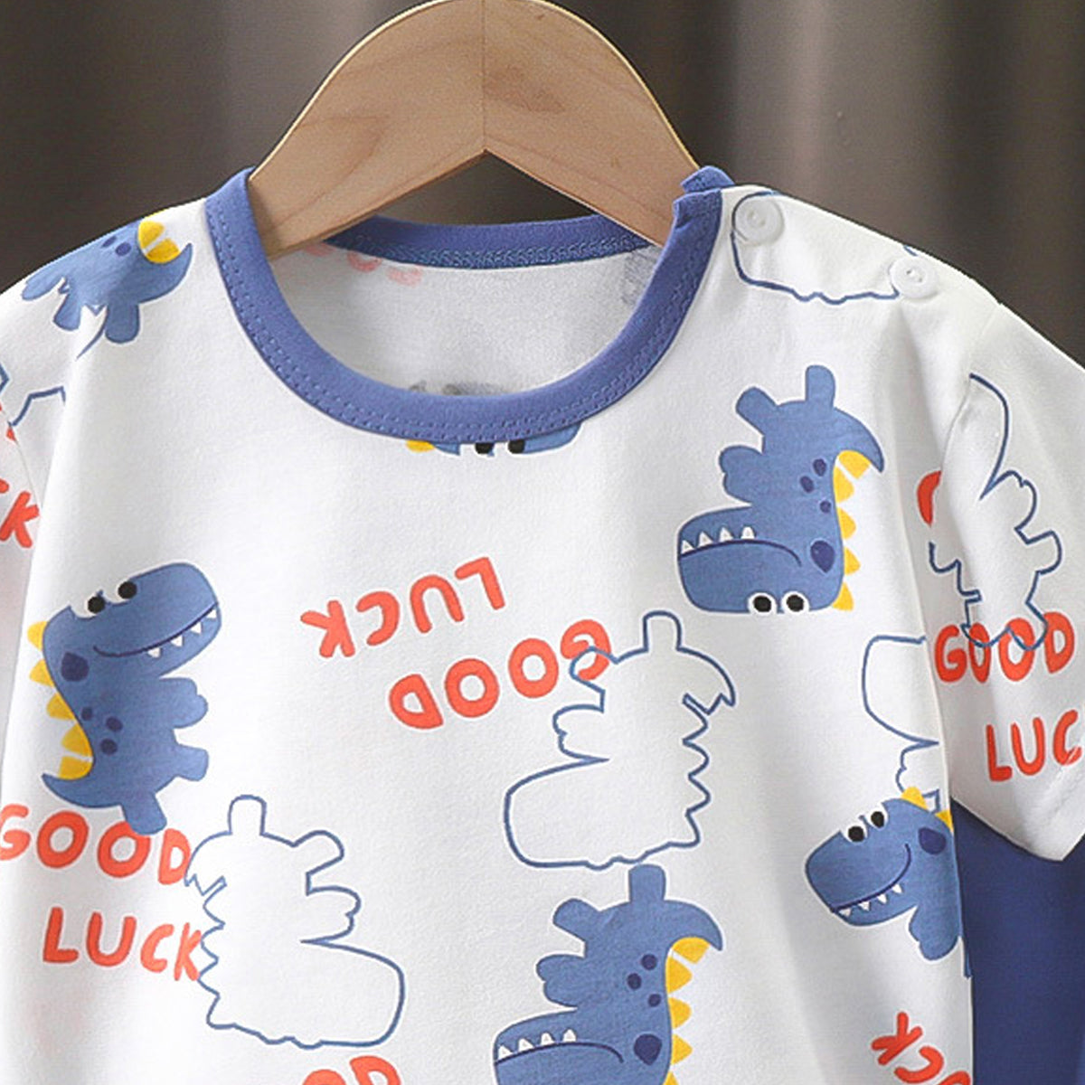 Boys Printed Pure Cotton T-Shirt With Shorts