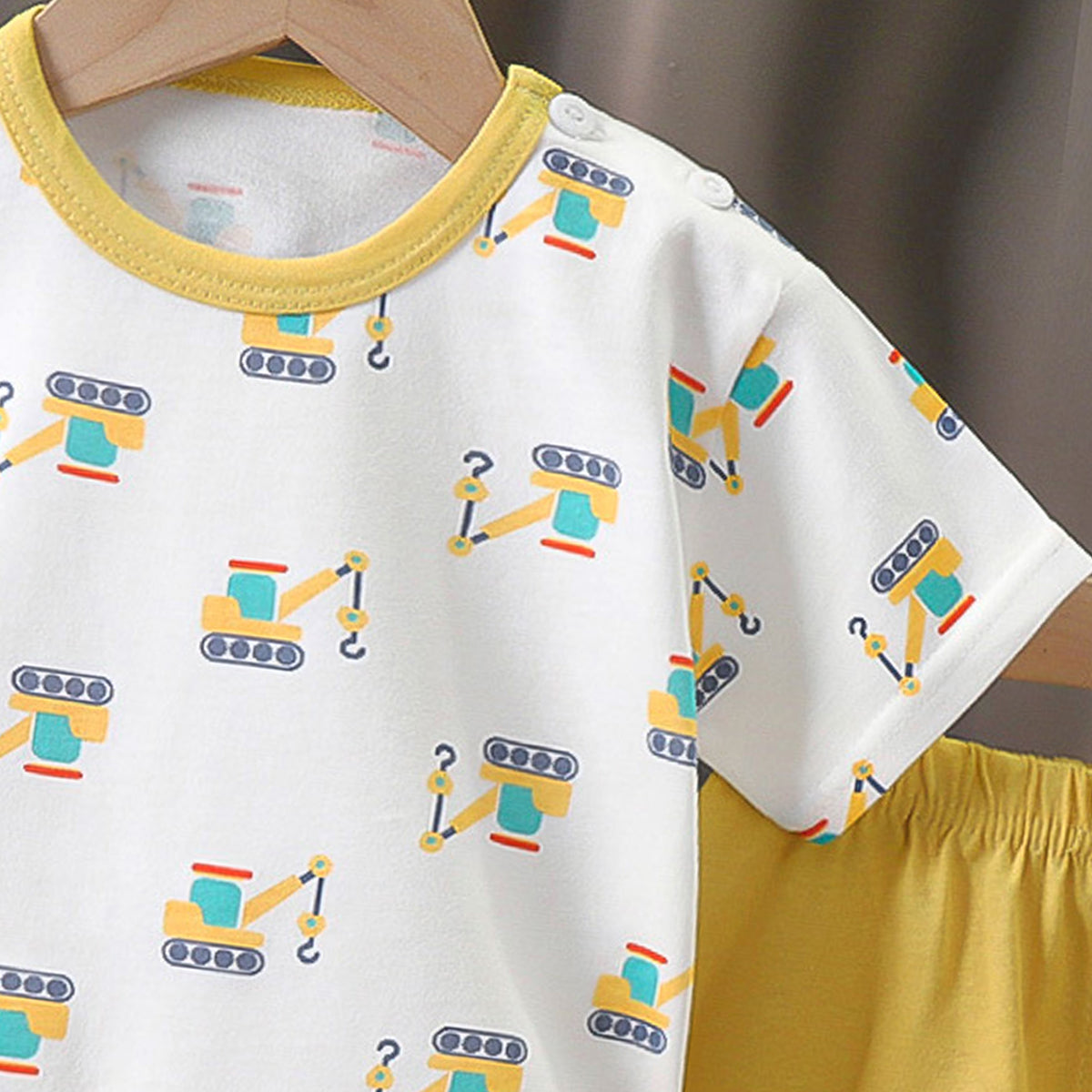 Boys Printed Short Sleeves Pure Cotton T-shirt With Shorts
