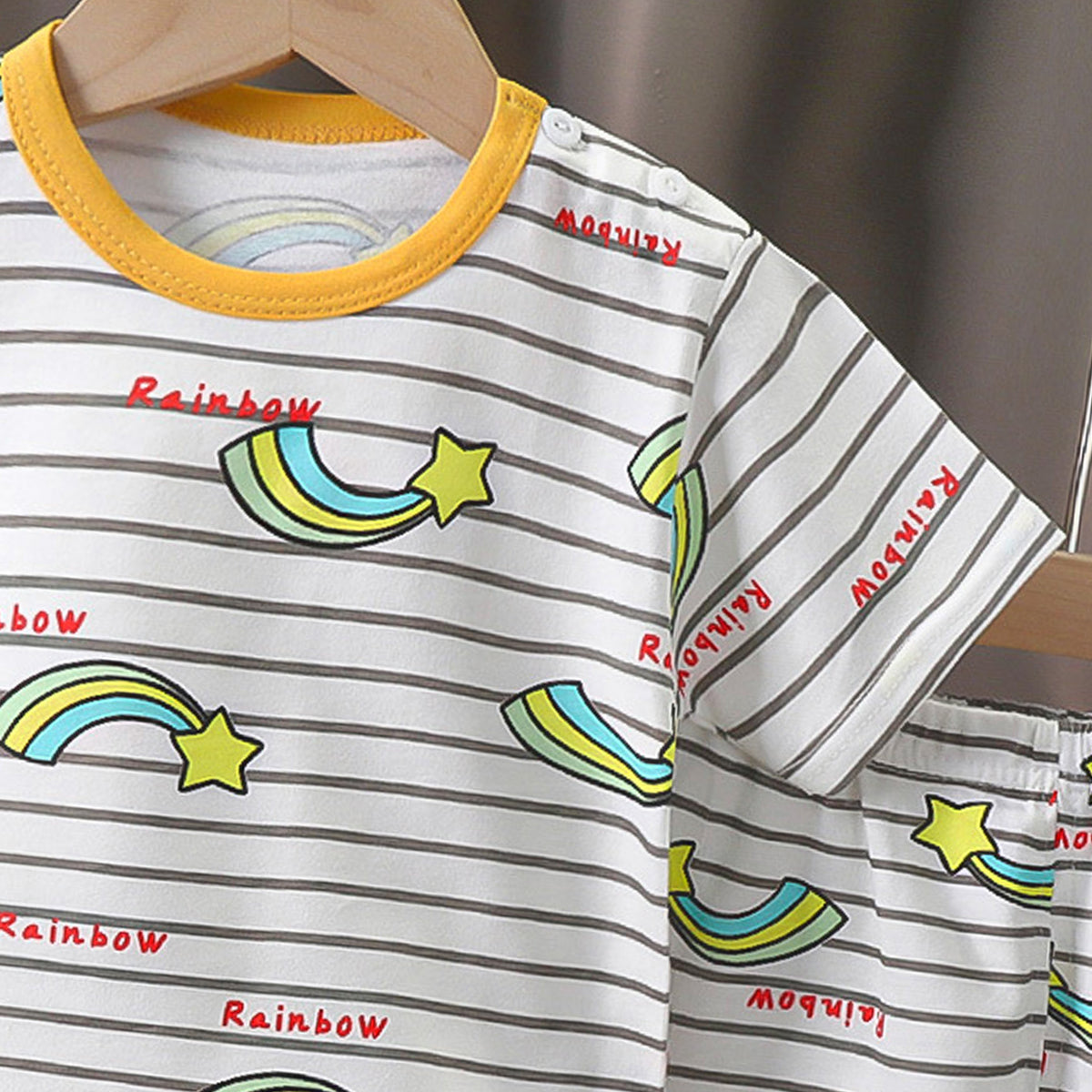 Boys Printed Pure Cotton T-Shirt With Shorts