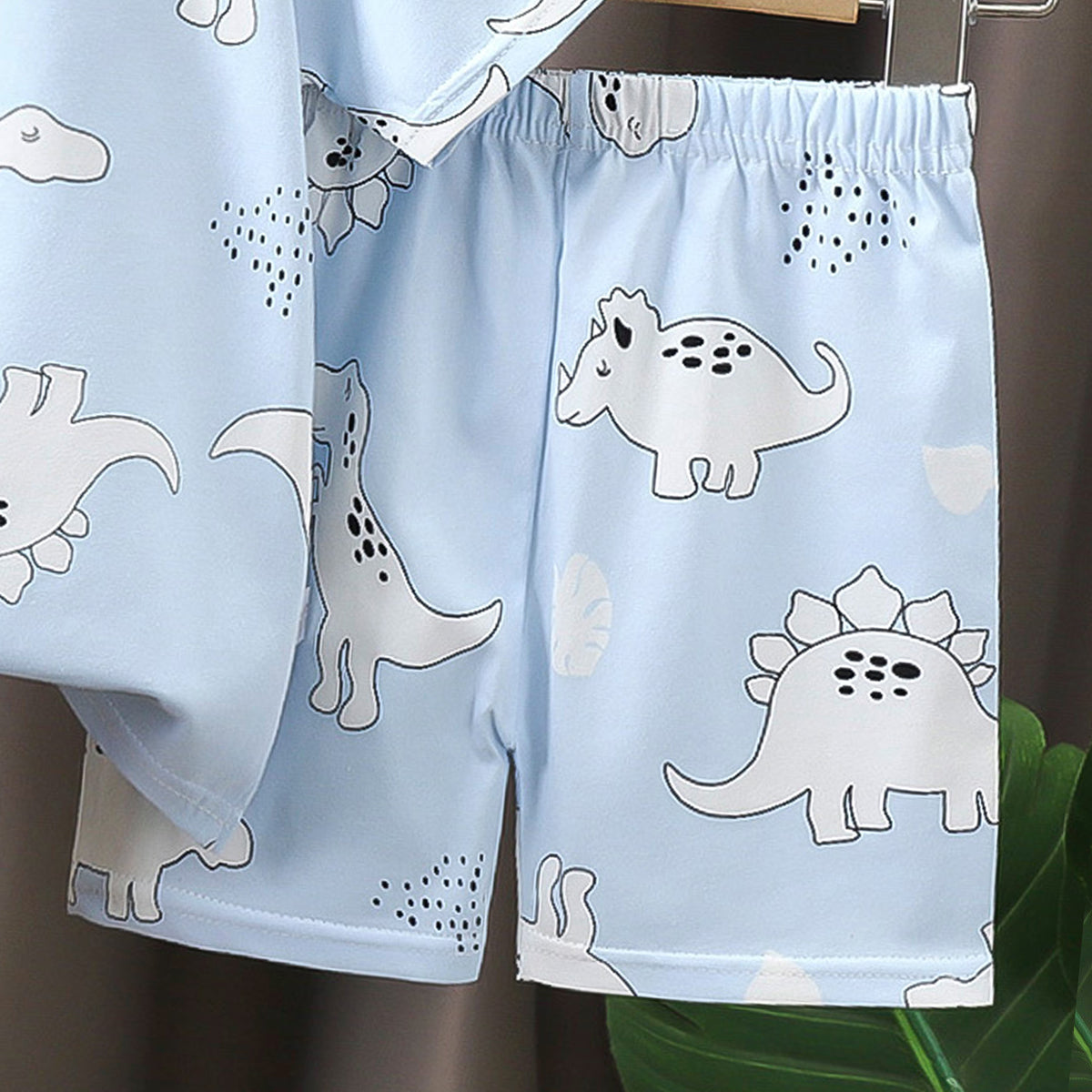 Boys Printed Short Sleeves Pure Cotton T-shirt With Shorts