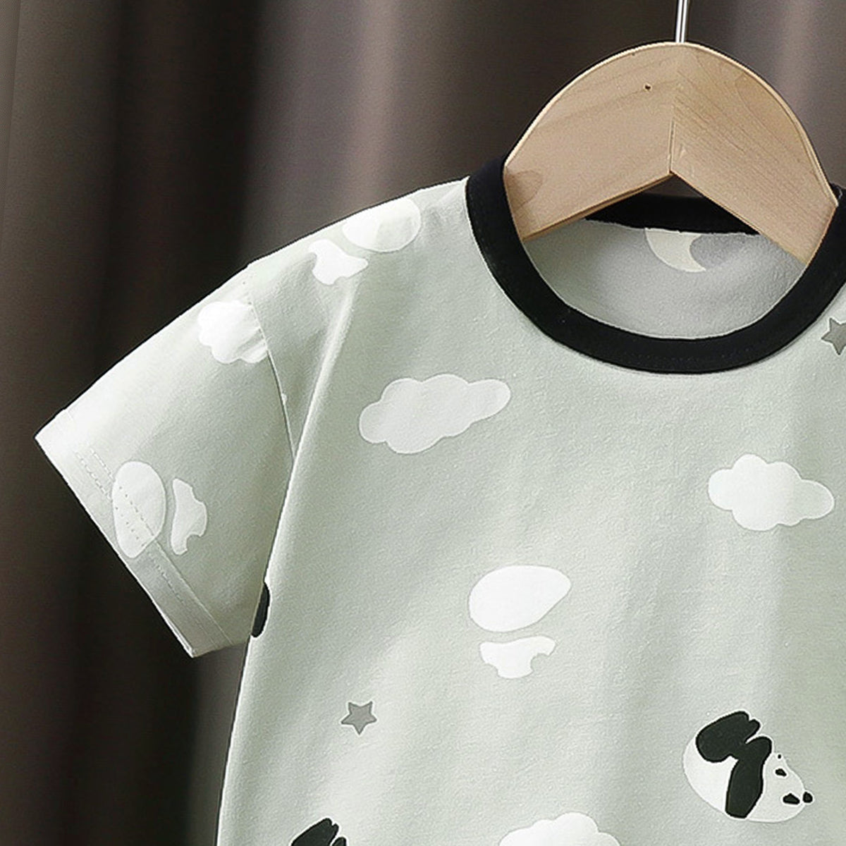 Boys Printed Short Sleeves Pure Cotton T-shirt With Shorts