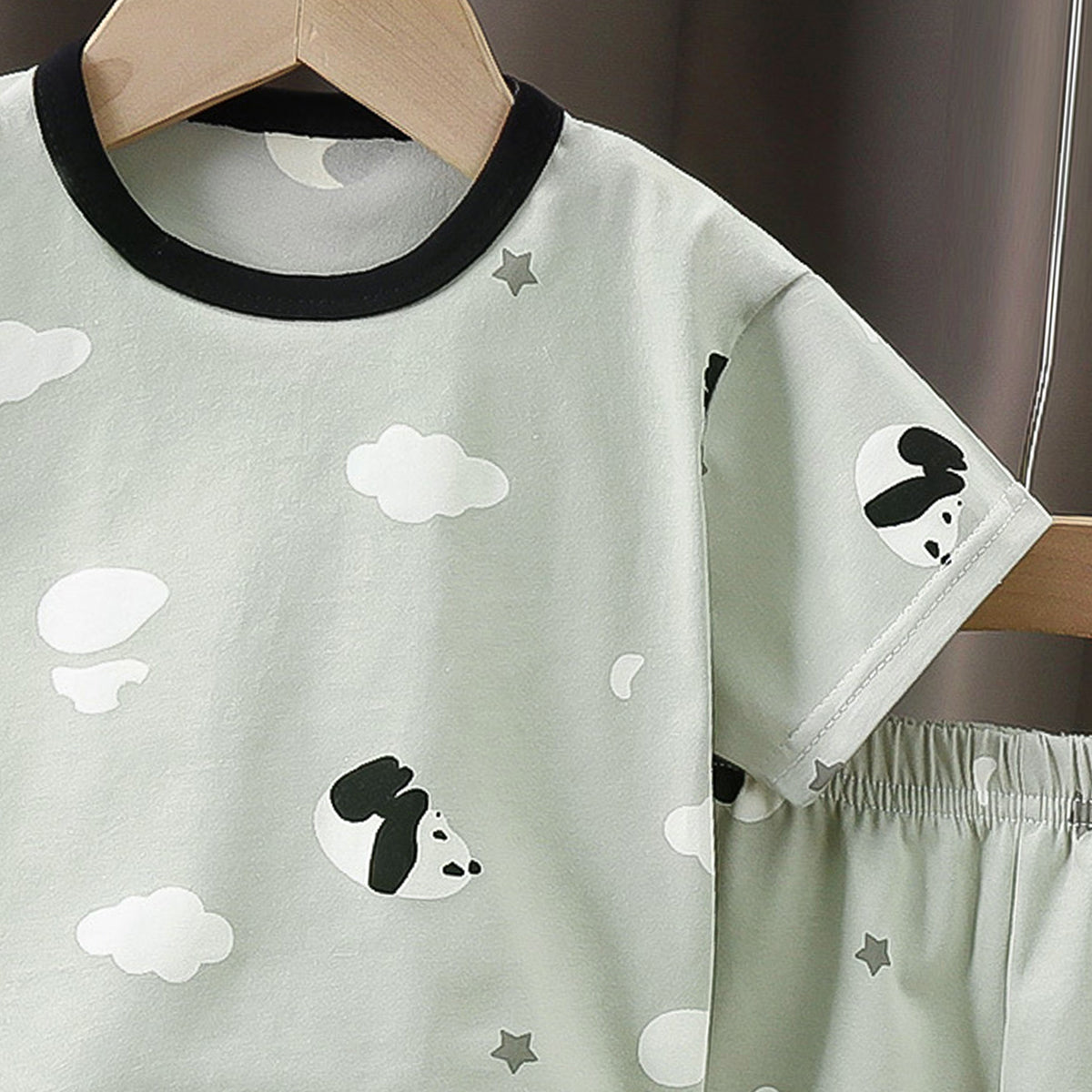 Boys Printed Short Sleeves Pure Cotton T-shirt With Shorts