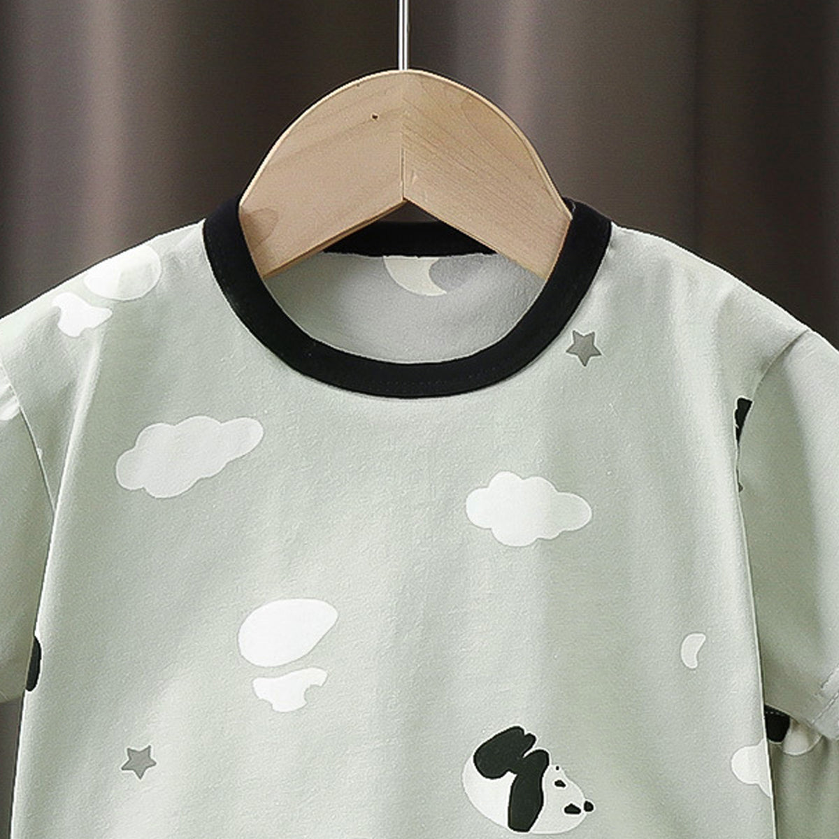 Boys Printed Short Sleeves Pure Cotton T-shirt With Shorts