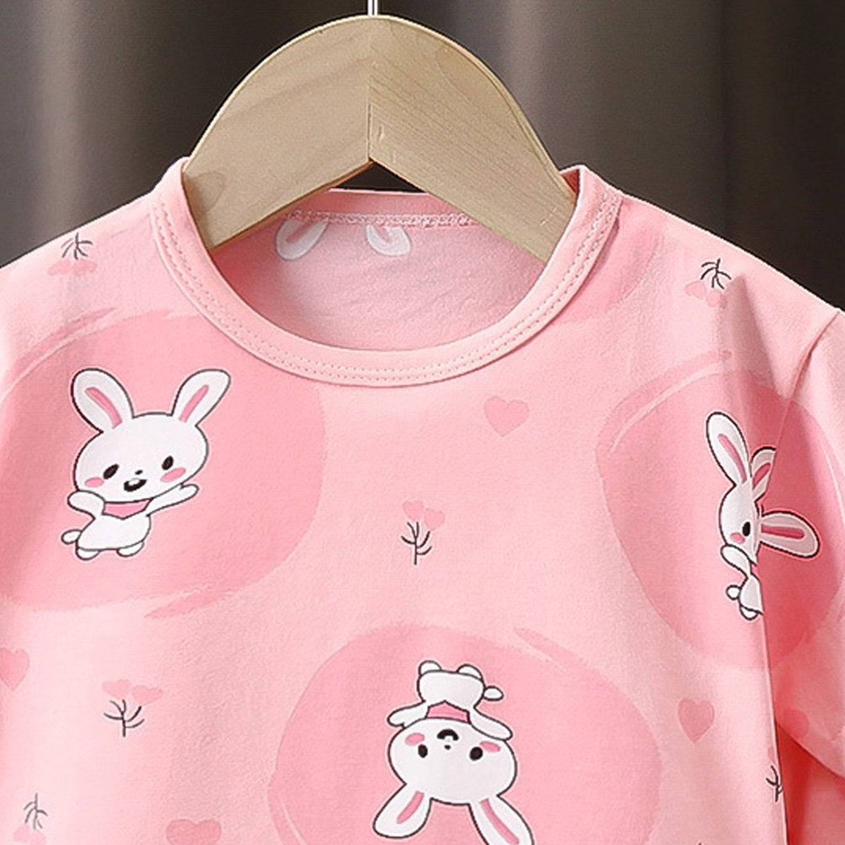 Girls Printed Pure Cotton T-Shirt With Shorts
