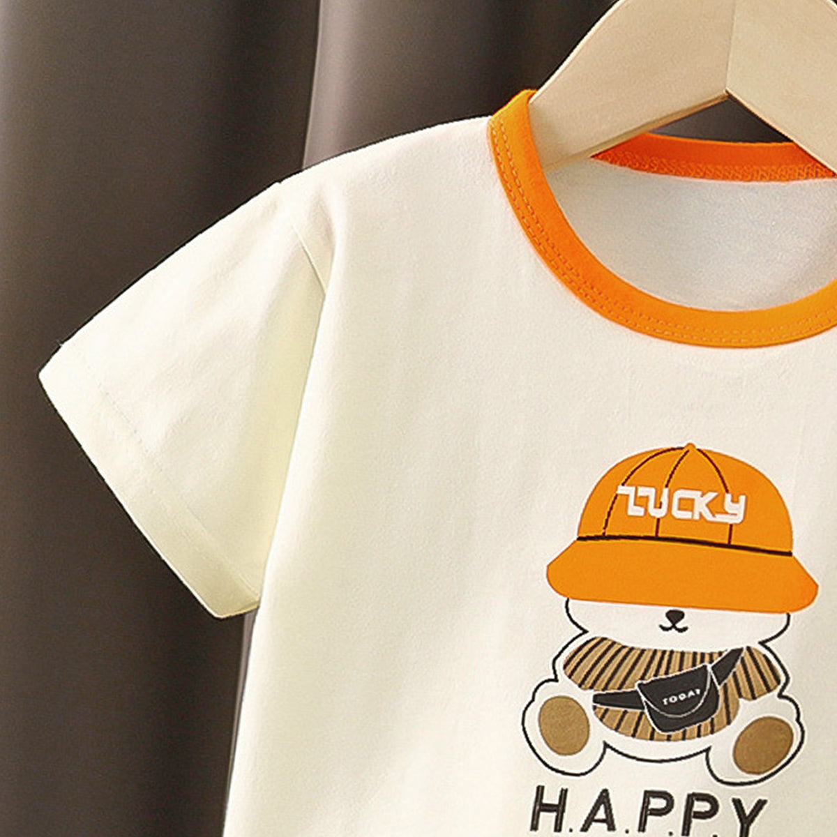 Boys Printed Short Sleeves Pure Cotton T-shirt With Shorts