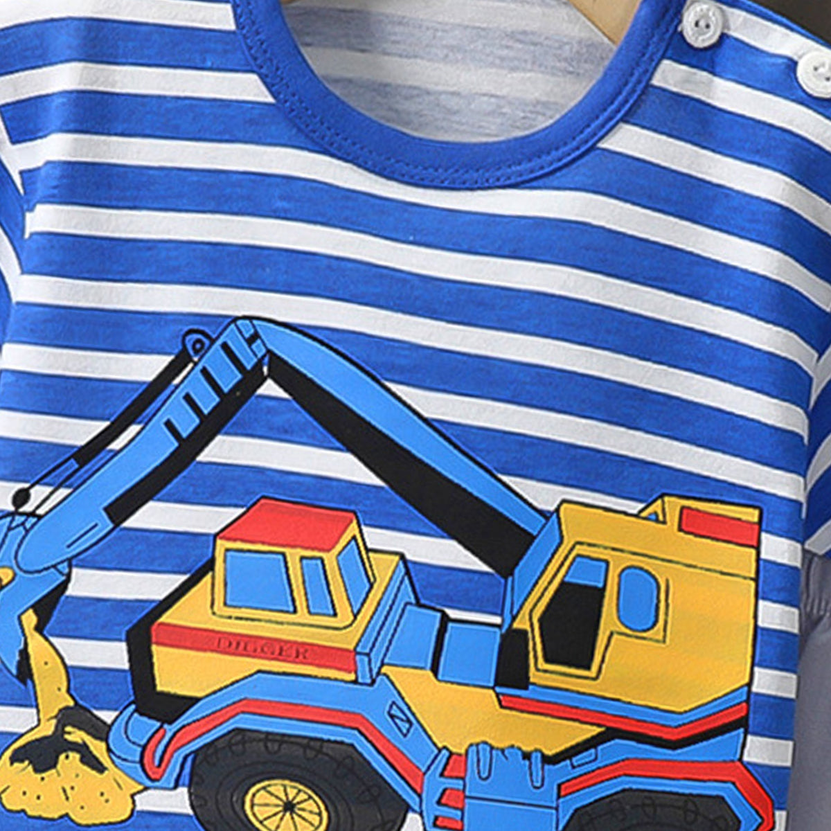 Boys Striped Pure Cotton T-Shirt With Shorts