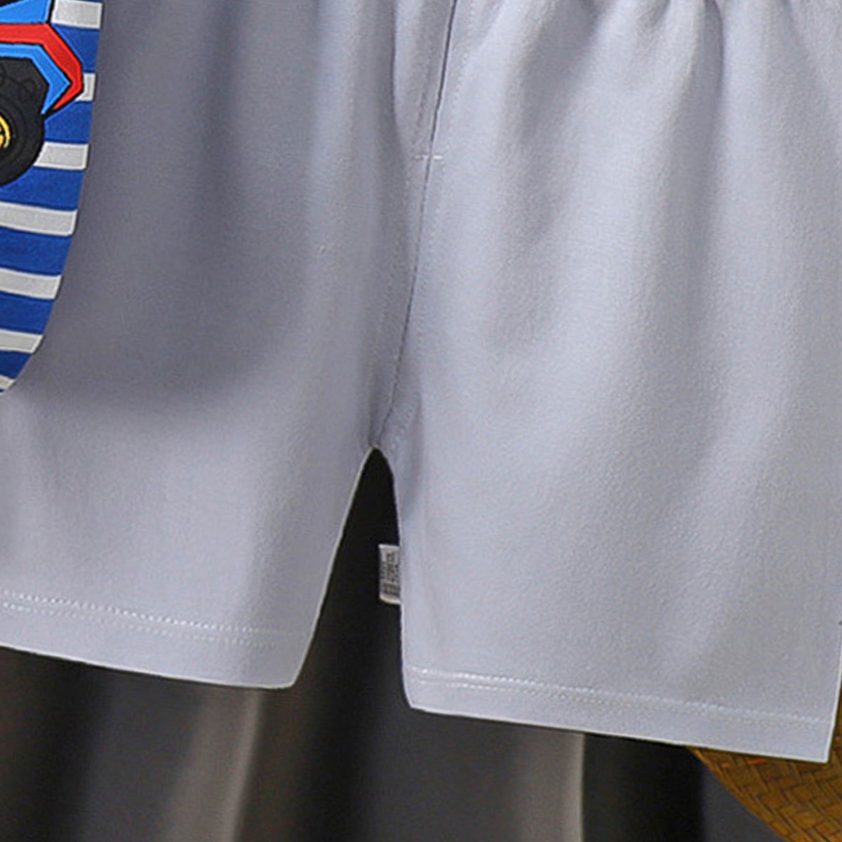 Boys Striped Pure Cotton T-Shirt With Shorts