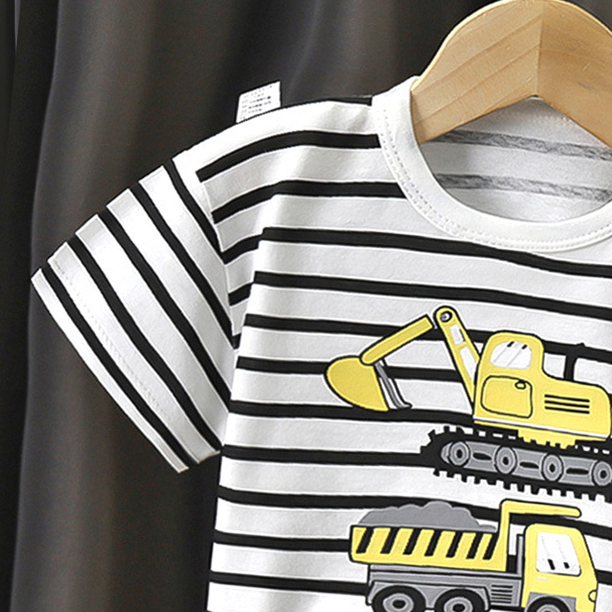 Boys Striped Short Sleeves Pure Cotton T-shirt With Shorts