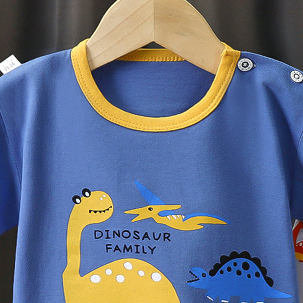 Boys Printed Short Sleeves Pure Cotton T-shirt with Shorts