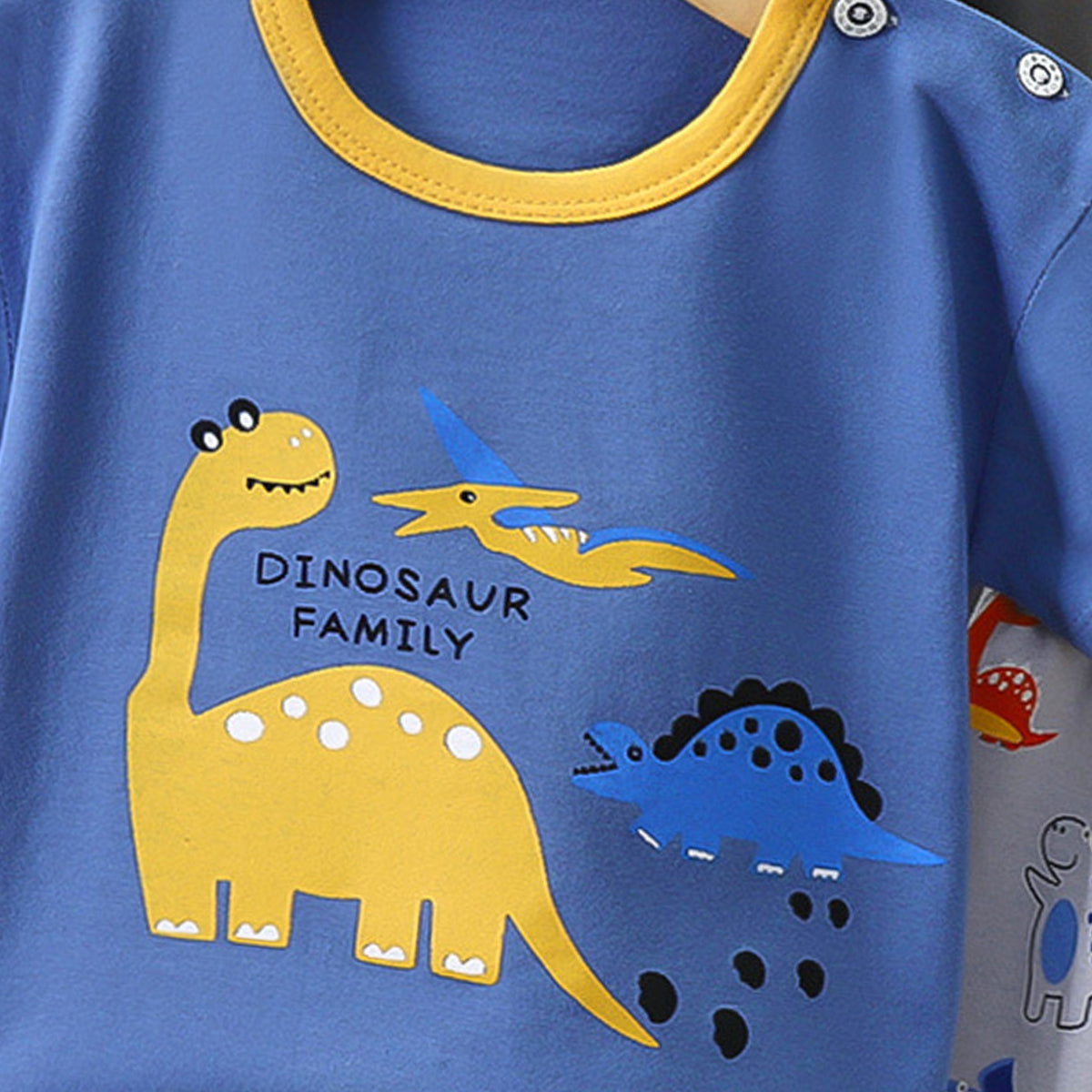 Boys Printed Short Sleeves Pure Cotton T-shirt with Shorts