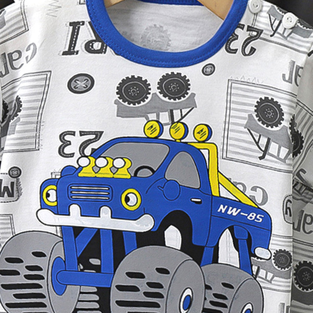 Boys Printed Short Sleeves Pure Cotton T-shirt With Shorts