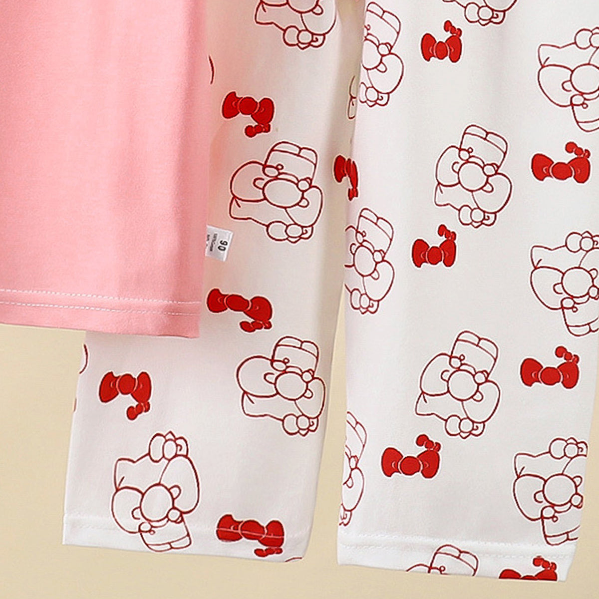 Girls Printed Round Neck Pure Cotton T-Shirt With Trousers
