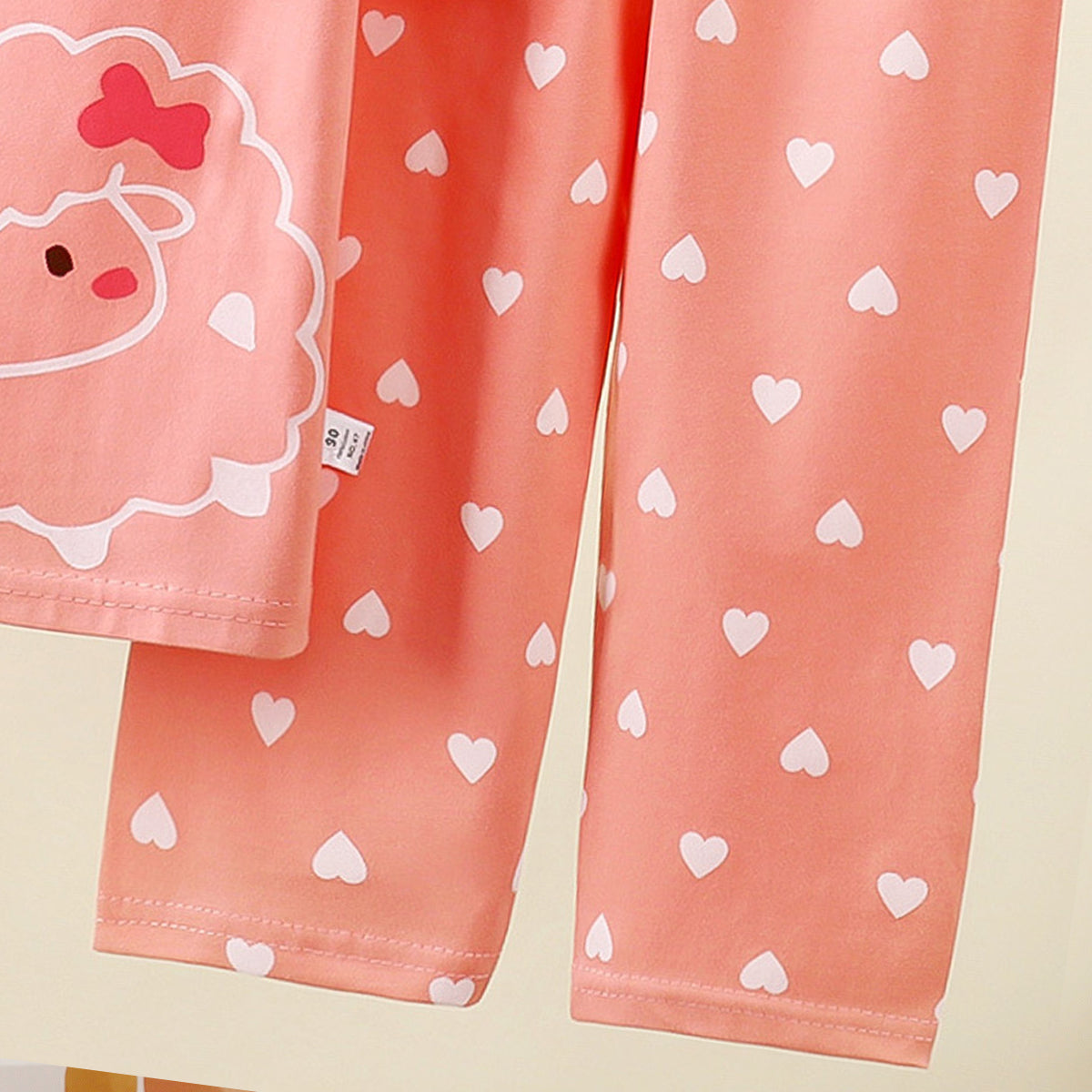 Girls Printed Short Sleeves Pure Cotton T-shirt With Trousers