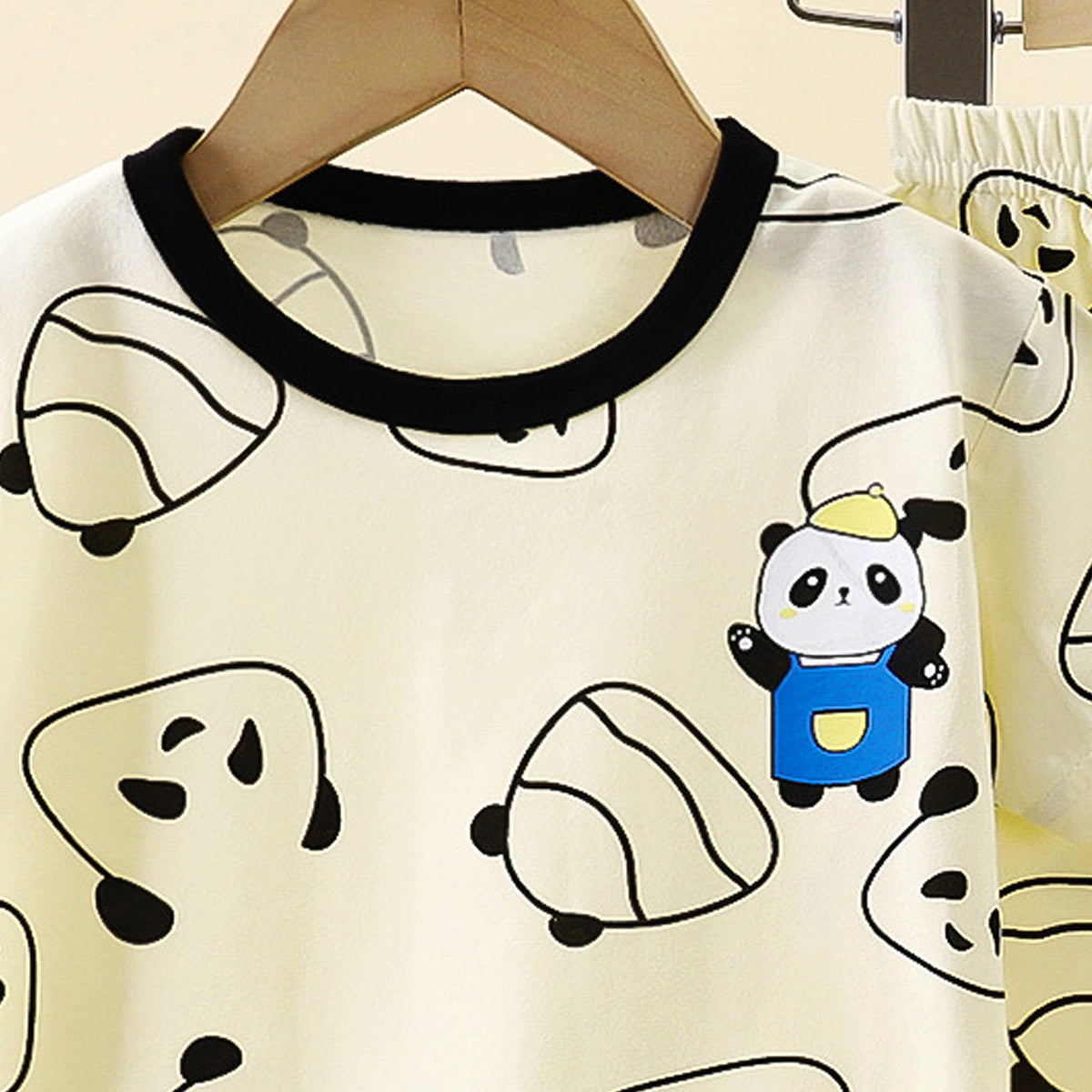 Boys Printed Short Sleeves Pure Cotton T-shirt With Trousers