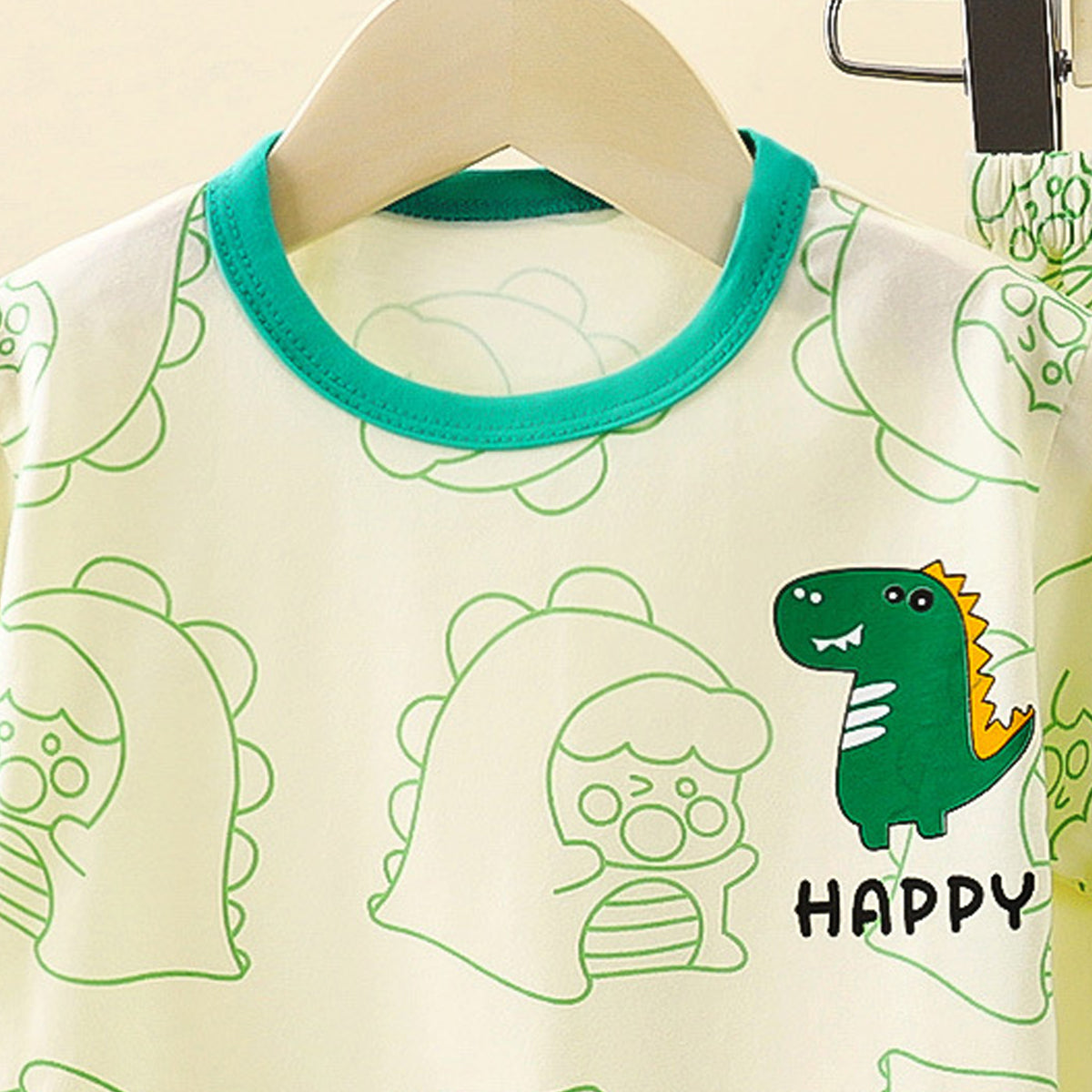 Boys Printed Short Sleeves Pure Cotton T-shirt With Trousers
