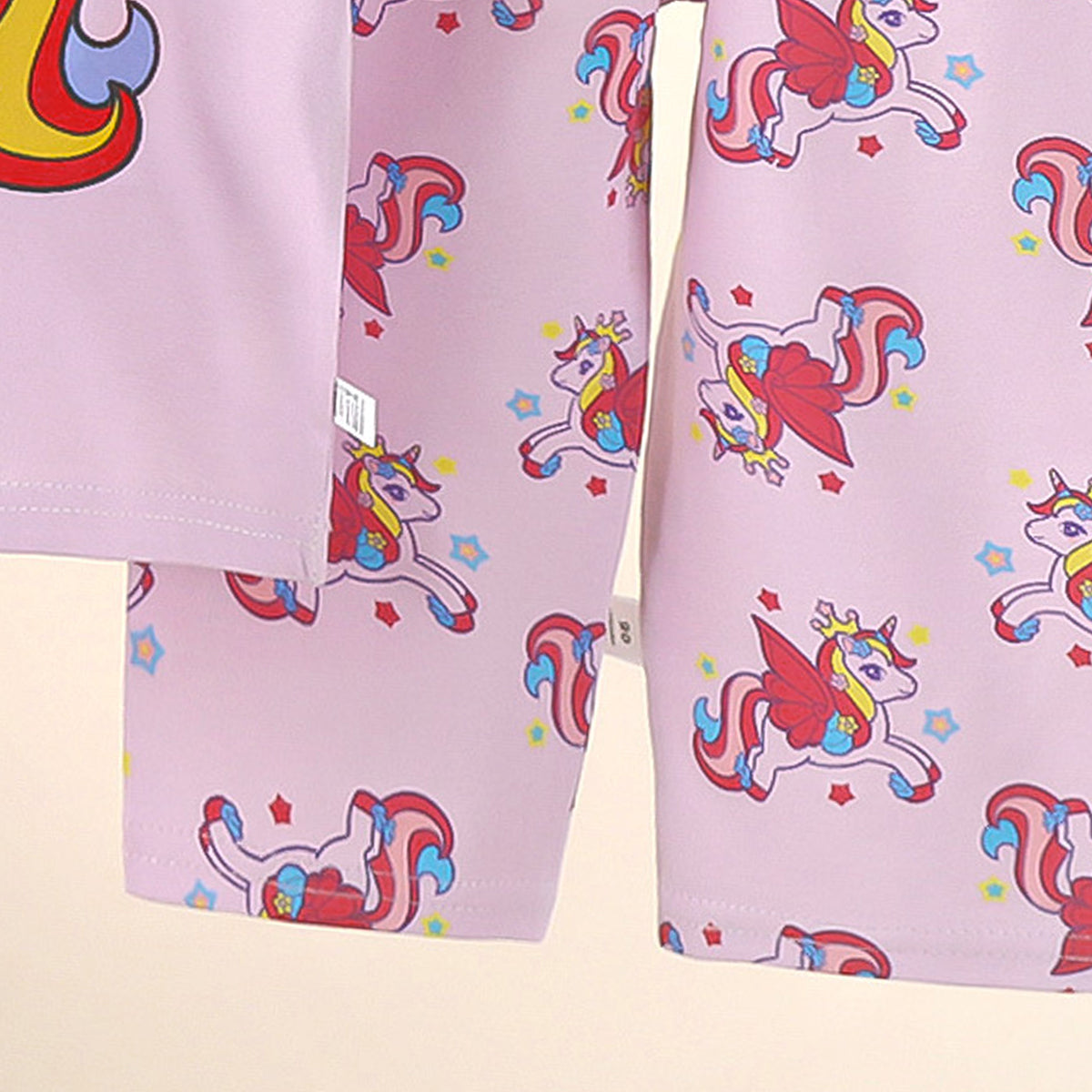 Girls Printed Short Sleeves Pure Cotton T-shirt With Trousers