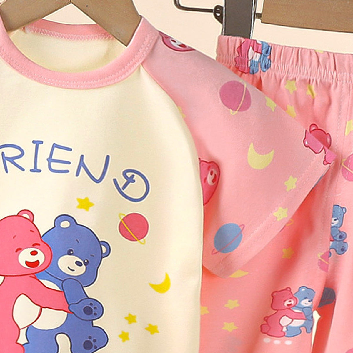 Girls Printed Pure Cotton T-shirt With Trousers