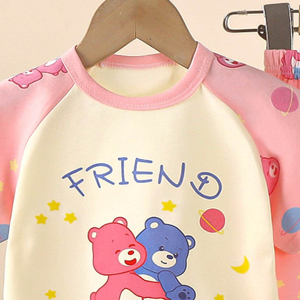 Girls Printed Pure Cotton T-shirt With Trousers