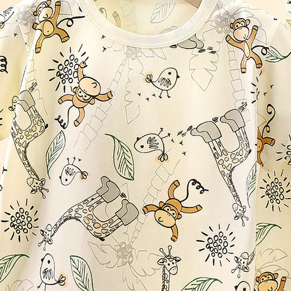 Boys Printed Short Sleeves Pure Cotton T-shirt With Trousers