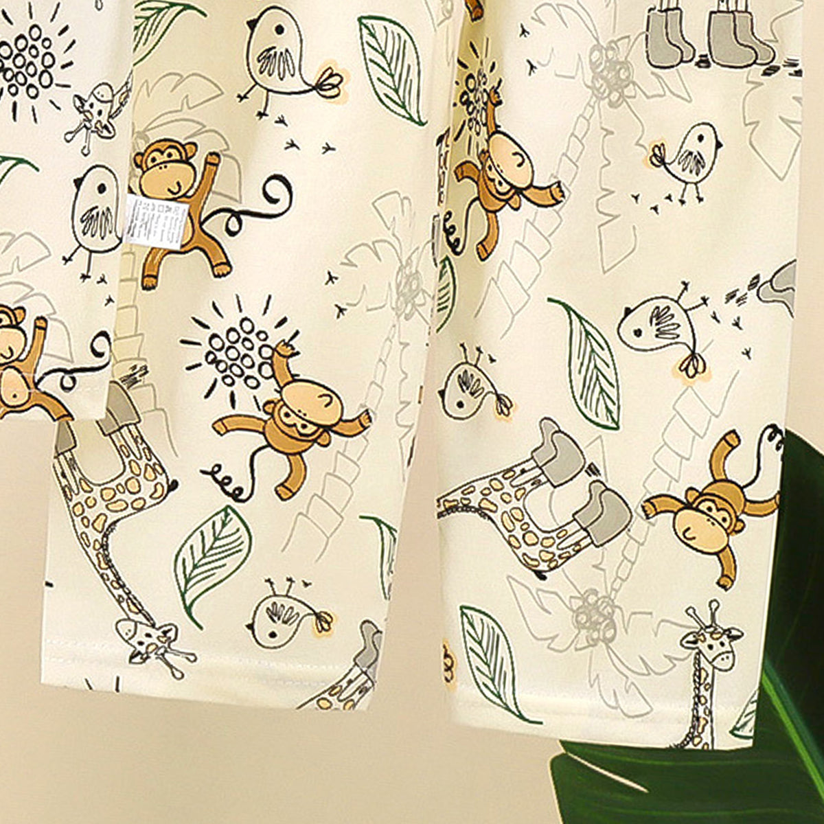 Boys Printed Short Sleeves Pure Cotton T-shirt With Trousers