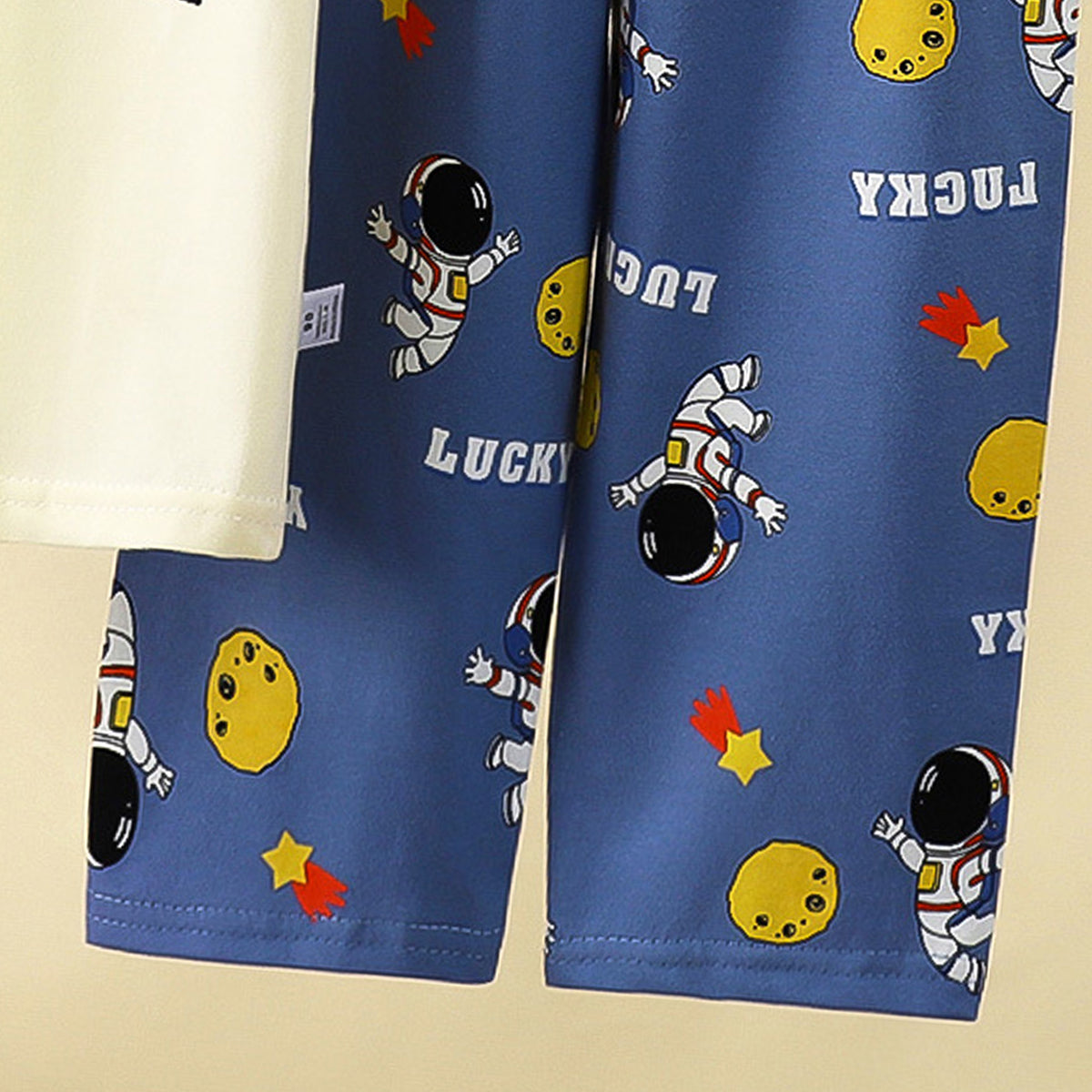 Boys Printed Short Sleeves Pure Cotton T-shirt With Trousers