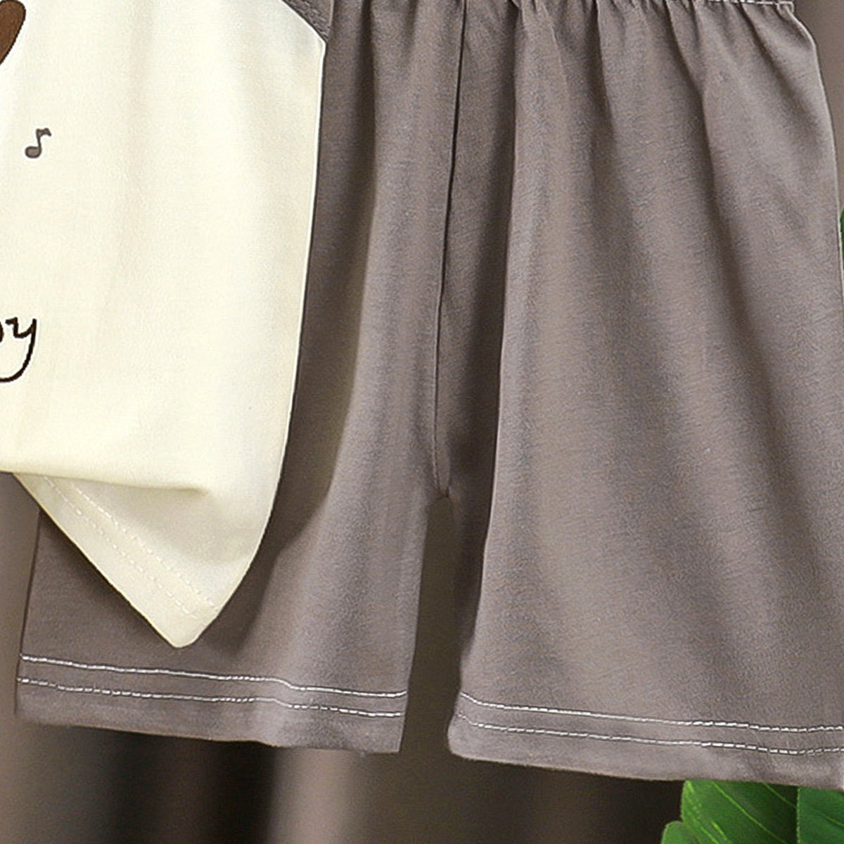 Boys Printed Short Sleeves Pure Cotton T-shirt With Shorts