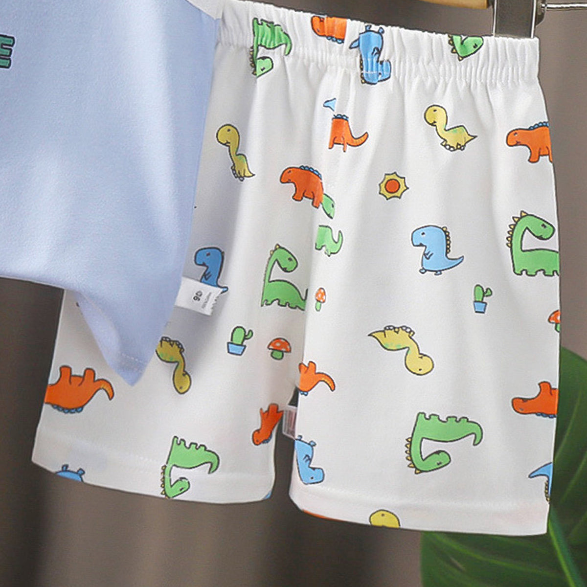 Boys Printed Pure Cotton T-shirt With Shorts